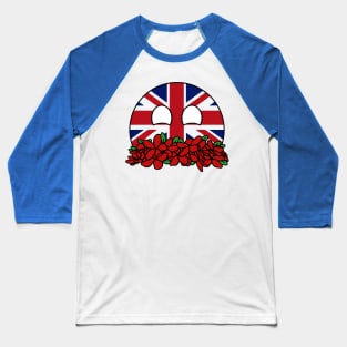 countryballs united kingdom play flowers Baseball T-Shirt